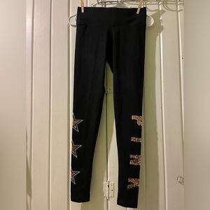 VS PINK stars and bling leggings X-small NWOT